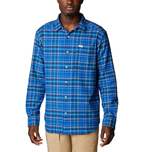 Columbia Herren Slack Tide Flanell Langarm Wanderhemd, Blauer Aras Multi Plaid, Large von Columbia