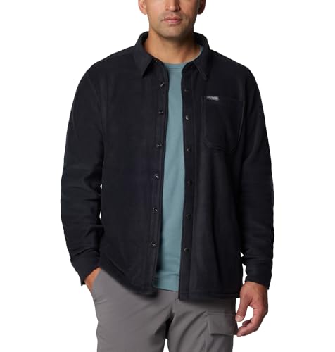 Columbia Herren Steens Mountain Solid Shirt Jacket Fleecejacke, Schwarz, 3XL Tall von Columbia
