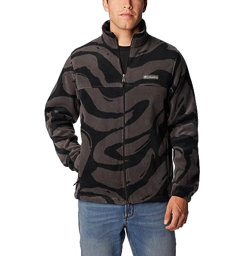 Columbia Herren Steens Mountain bedruckte Jacke, schwarzer Schneewehen-Druck, 4X Big von Columbia