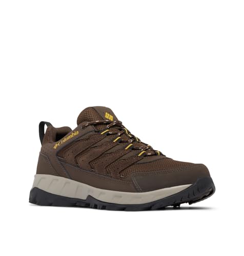 Columbia Herren STRATA Trail Low WP Wanderschuh, Cordovan, Golden Yellow, 41.5 EU von Columbia
