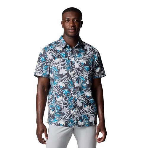 Columbia Herren Super Slack Tide Camp Shirt, Shark Tropicfield, XX-Large von Columbia