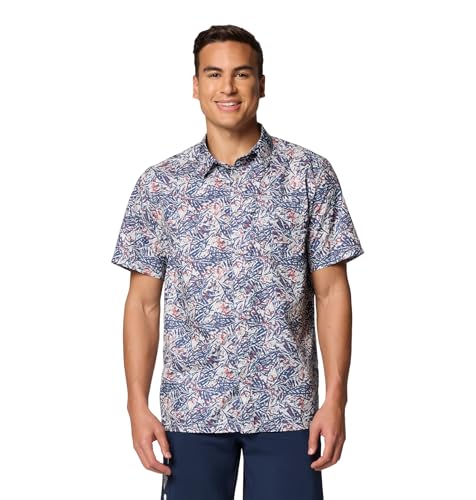 Columbia Herren Super Slack Tide Hemdbluse, Nocturnal Marlin Palms, XXL von Columbia