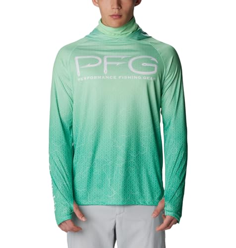 Columbia Herren Super Tackle Vent Hoodie Kapuzenpullover, Ocean Mint Terminal Techcamo, Medium von Columbia
