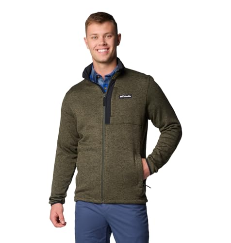 Columbia Herren Sweater Weather Full Zip Fleecejacke mit durchgehendem Reißverschluss, Greenscape Heather, XL von Columbia