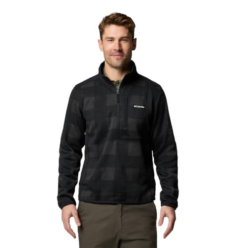 Columbia Herren Sweater Weather Printed Half Zip 2 Fleece Pull Over, Schwarz, L von Columbia