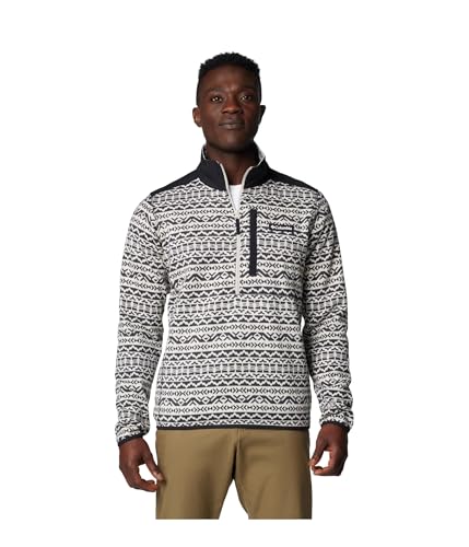 Columbia Herren Sweater Weather Printed Half Zip 2 Fleece Pull Over, Dark Stone Madras Multi, M von Columbia