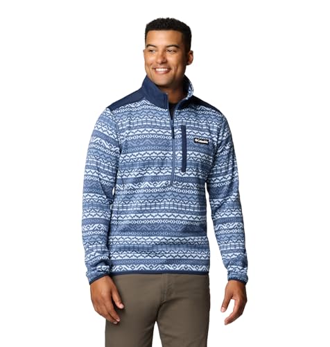 Columbia Herren Sweater Weather Printed Half Zip II, Dark Mountain Madras Multi, X-Groß von Columbia