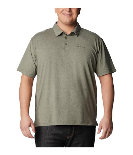 Columbia Herren Tech Trail Polo Wanderhemd, Stone Green Heather, X-Large Tall von Columbia