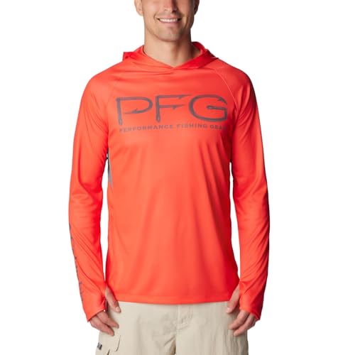Columbia Herren Terminal Tackle Ii Vent Hoodie Kapuzenpullover, Bright Poppy/City Grey, Medium Columbia Herren Terminal Tackle Ii Vent Hoodie Kapuzenpullover, Bright Poppy/City Grey, Medium von Columbia