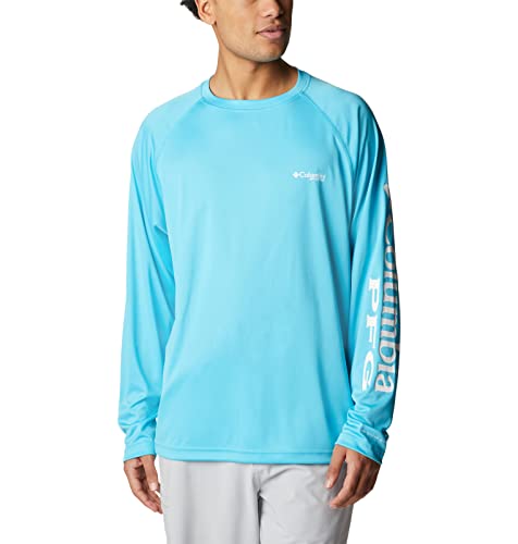 Columbia Herren PFG Terminal Tackle Langarmshirt Wanderhemd, Atoll/weißes Logo, Mittel von Columbia