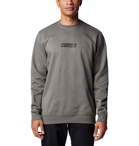 Columbia Herren Trek Crew Charcoal Heather/Puff Box Gem Logo, Größe M, Charcoal Heather/Puff Box Gem Logo, Medium von Columbia