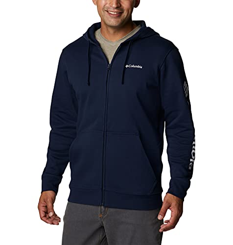 Columbia Herren Trek Full Zip Hoodie, 2024 Collegiate Navy/CSC Sleeve Logo, Medium von Columbia