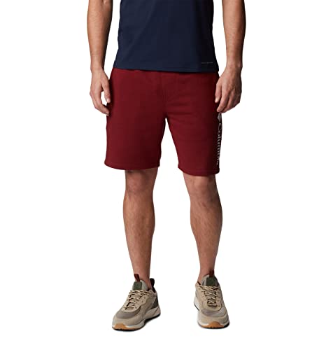 Columbia Herren Trekking Wander-Shorts, Rotes Jaspis/weißes vertikales Logo, XX-Large/8" Inseam von Columbia