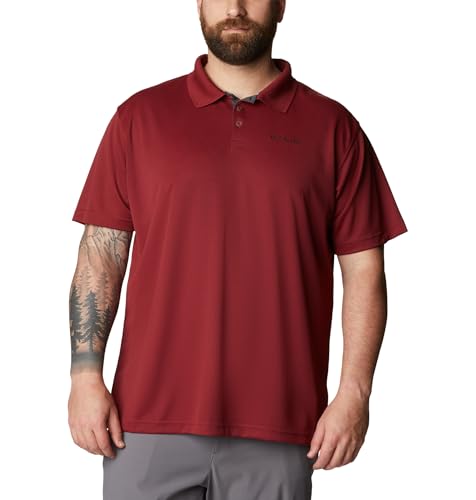 Columbia Herren Utilizer Short Sleeve Wicking and Sun Protection Shirt Poloshirt, Roter Jaspis, Mittel von Columbia