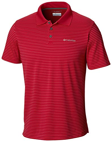 Columbia Herren Utilizer Stripe Polo Iii Poloshirt, Bergrot, X-Large von Columbia