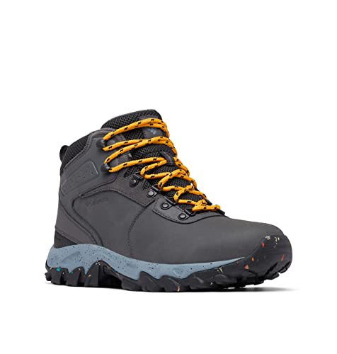 Columbia Newton Ridge WP Omni-Heat II wasserdichte Wanderstiefel für Herren, Grau (Dark Grey x Raw Honey), 41.5 EU von Columbia