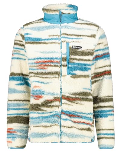 Columbia Herren Winter Pass Print Fleece Full Zip Polo-Pullover, weiß, M von Columbia