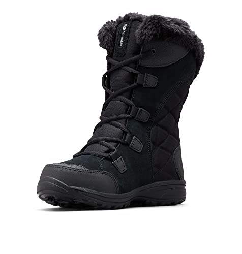 Columbia Ice Maiden II WP wasserdichte Schneestiefel für Damen, Schwarz (Black x Columbia Grey), 37.5 EU von Columbia