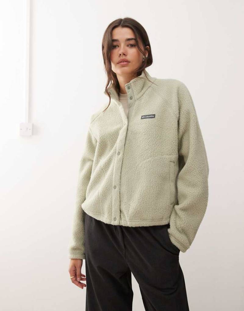 Columbia - Jasper Ridge - Fleece-Oberteil in Grün mit durchgehender Druckknopfleiste von Columbia