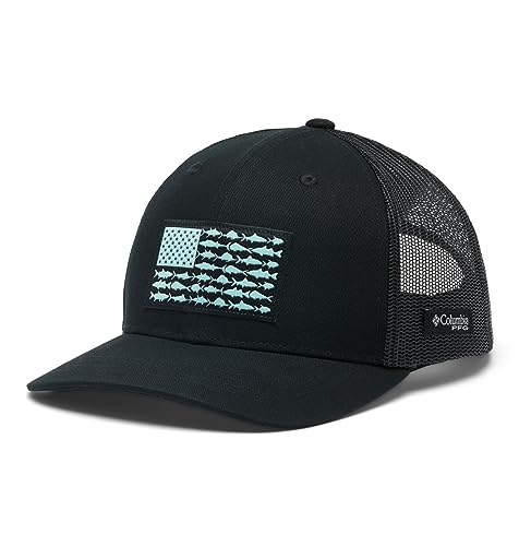 Columbia Jugend Unisex PFG Fischflagge Snapback, Schwarz/Schwarz/Golfstrom, Einheitsgröße von Columbia