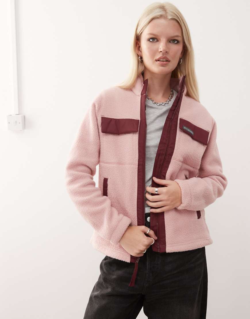 Columbia - Juniper Peak - Jacke aus Fleece in Rosa mit durchgehendem Reißverschluss von Columbia