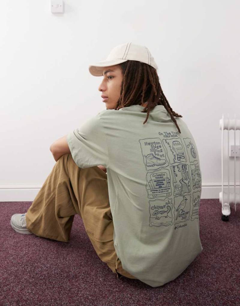 Columbia - Kettle River - T-Shirt in Grün mit Grafik-Rückenprint von Columbia