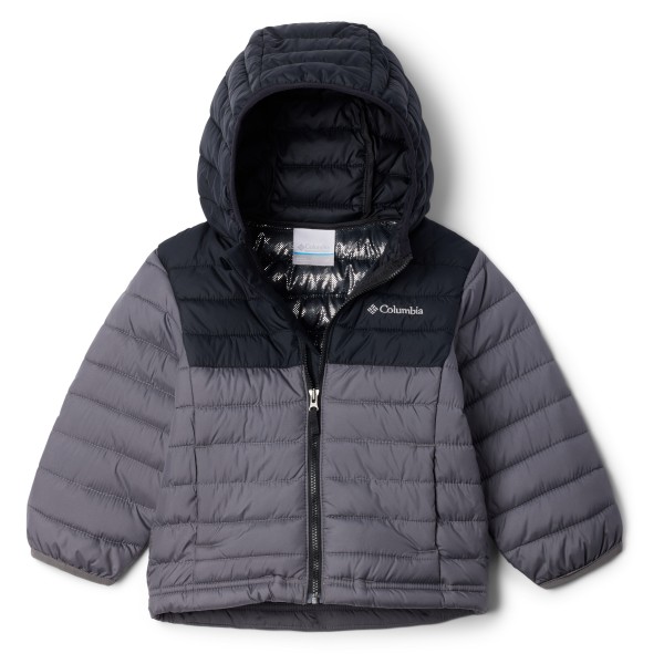 Columbia - Kid's Powder Lite II/2 Hooded Jacket - Kunstfaserjacke Gr M grau von Columbia
