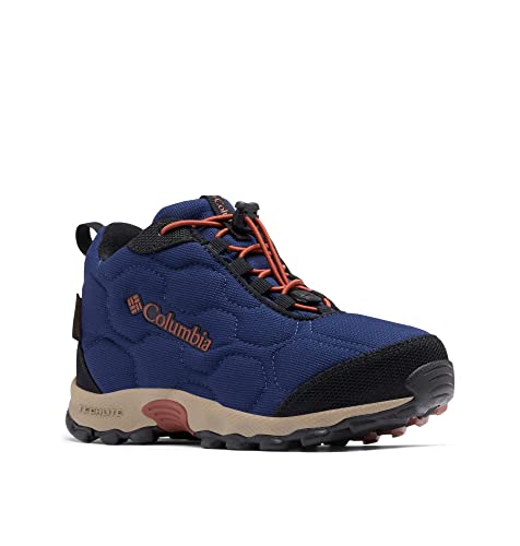 Columbia Firecamp Mid 2 WP wasserdichte Wanderstiefel für Kinder, Blau (Blue Shadow x Rusty Y), 38 EU von Columbia