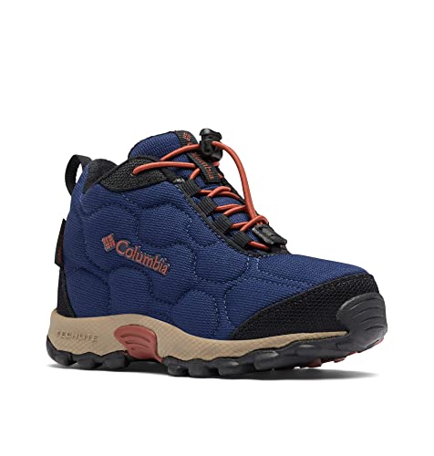 Columbia Firecamp Mid 2 WP wasserdichte Wanderstiefel für Kinder, Blau (Blue Shadow x Rusty C), 25 EU von Columbia