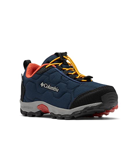 Columbia Childrens Firecamp Sledder 3 Waterproof Trekking Und Wanderschuhe für Unisex Kinder, Blau (Collegiate Navy x Flame), 25 EU von Columbia