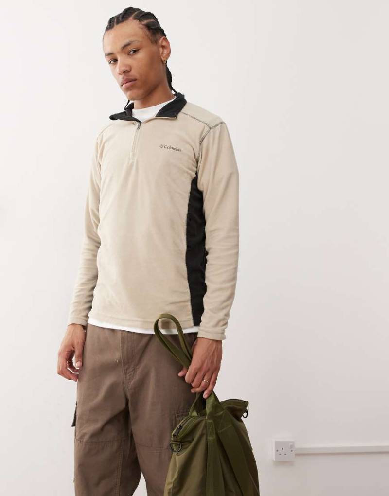 Columbia - Klamath Range II - Fleece-Sweatshirt in Stein mit kurzem Reißverschluss-Neutral von Columbia