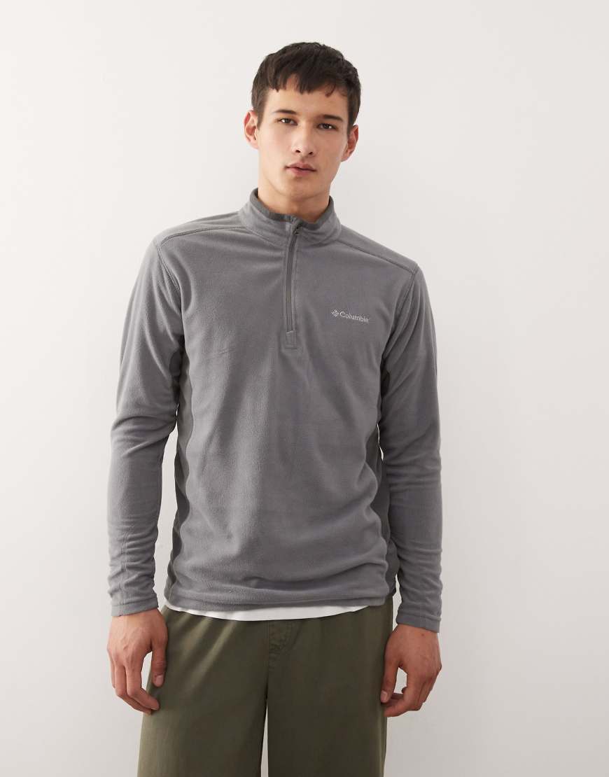 Columbia - Klamath Range II - Fleecepullover mit kurzem Reißverschluss-Grau von Columbia