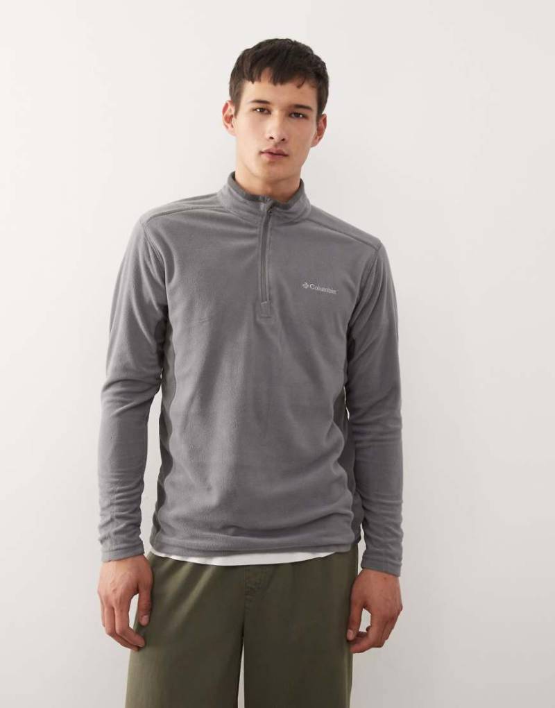 Columbia - Klamath Range II - Fleecepullover mit kurzem Reißverschluss-Grau von Columbia