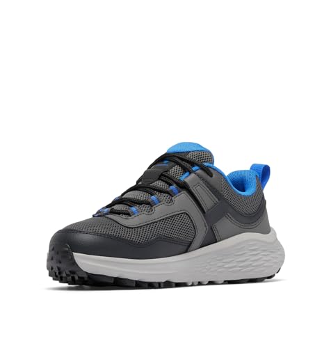 Columbia Unisex Kids Kids Konos Low Low Rise Hiking Shoes, Grey (Y Dark Grey x Vivid Blue), 1 UK von Columbia