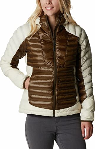 Columbia Labyrinth Loop Hooded Jacket Olive Green, Chalk - S von Columbia