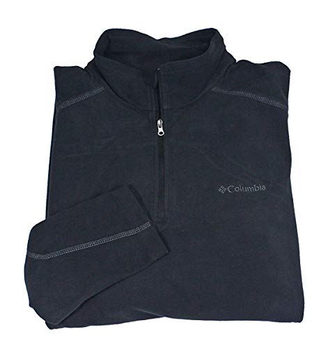 Columbia Men Pine Ridge Half Zip Fleece Pullover Sweatshirt (S, Black) von Columbia