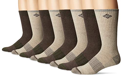 Columbia Men's 4 Pack Heather Crew Socks, brown, OS von Columbia