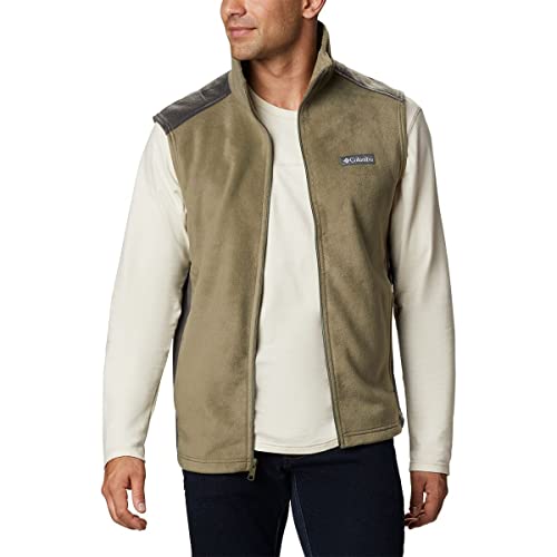 Columbia Men's Steens Mountain Vest, Stone Green/Shark, 4X Big von Columbia