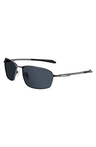 Columbia Men's Sunglasses C114SP FIR RIDGE - Shiny Dark Gunmetal/Solid Smok with Smoke Solid Polarized Lens von Columbia