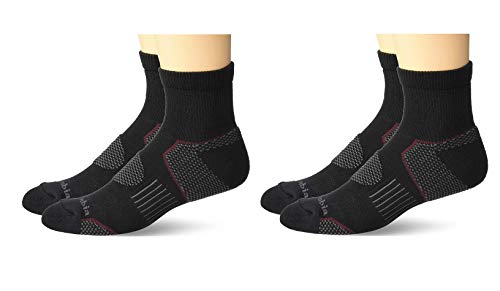 Columbia Mens Walking Socks Quarter 4 Pair, Black, Mens 6-12 Shoe Size von Columbia