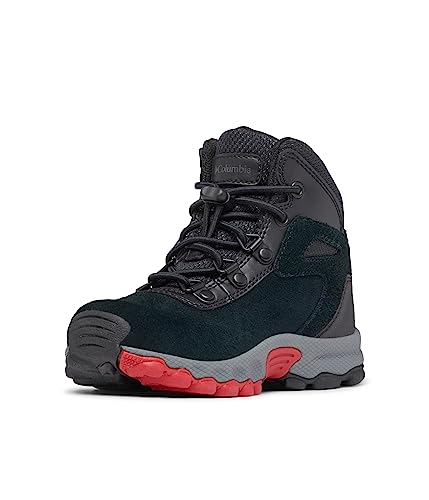 Columbia Newton Ridge Amped Mid Rise Trekking-und Wanderstiefel, Black Mountain Red, 28 EU von Columbia