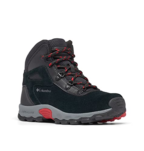 Columbia Newton Ridge Amped Mid Rise Trekking-und Wanderstiefel, Black Mountain Red, 33 EU von Columbia