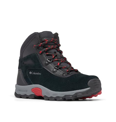 Columbia Newton Ridge Amped Mid Rise Trekking-und Wanderstiefel, Black Mountain Red, 34 EU von Columbia