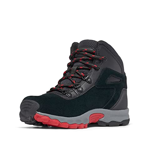 Columbia Kinder Newton Ridge Amped Mid Rise Trekking-und Wanderstiefel, Y Black X Mountain Red, 35 EU von Columbia