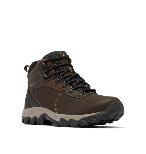 Columbia Newton Ridge Plus 2 Waterproof, wasserdichte mittelhohe Trekking- und Wanderstiefel, Cordovan/Squash, von Columbia