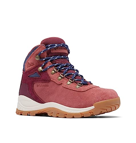 Columbia Newton Ridge Plus Damen-Wanderschuhe, wasserdicht, verstärkt, Rote Beete, Deep Madeira, 41.5 EU Weit von Columbia