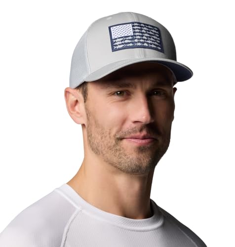 Columbia PFG Fischflaggen-Ballkappe für Erwachsene, Unisex, Netzstoff, L-XL von Columbia