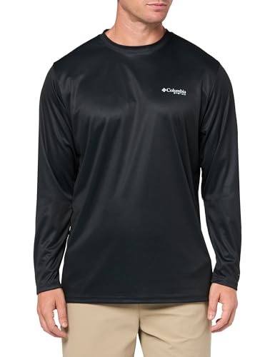Columbia PFG Terminal Tackle Fischflagge Langarm-Angelshirt für Herren, Schwarz/FL Flagge, 6X von Columbia