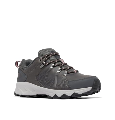 Columbia Peakfreak II Outdry Leather, Niedrige Trekking- und Wanderschuhe, Ti Grey Steel, Salmon Rose, von Columbia