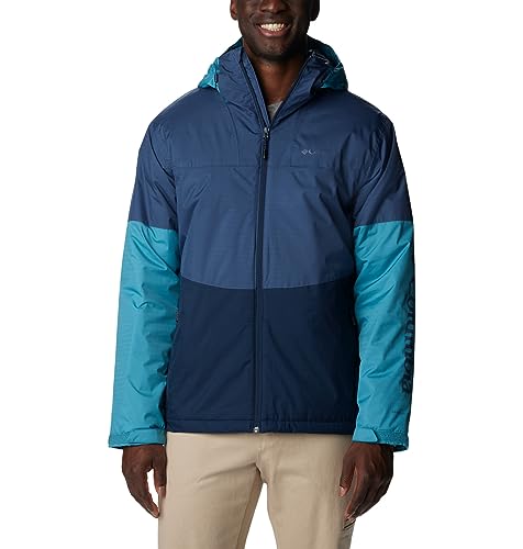 Columbia Point Park Isolierte Jacke für Männer, Blau/Marineblau/Hellblau (Dark Mountain/Collegiate Navy/Shasta), Größe 5X Tall von Columbia